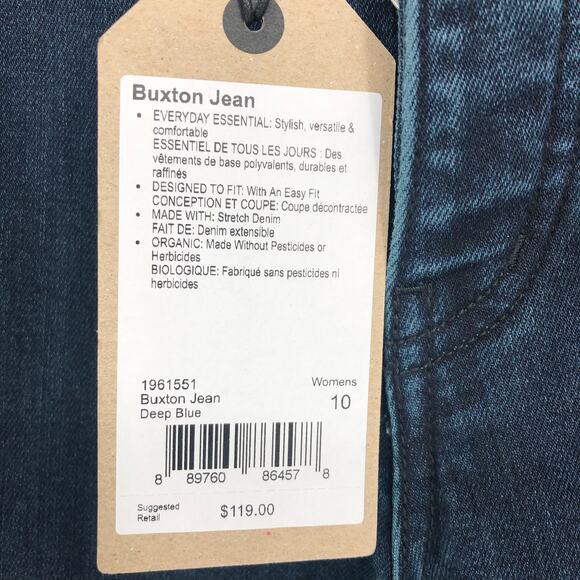 PRANA Women's Buxton Boyfriend Jeans Size 10 Deep Blue Ankle Stretch NWT - Picture 9 of 10